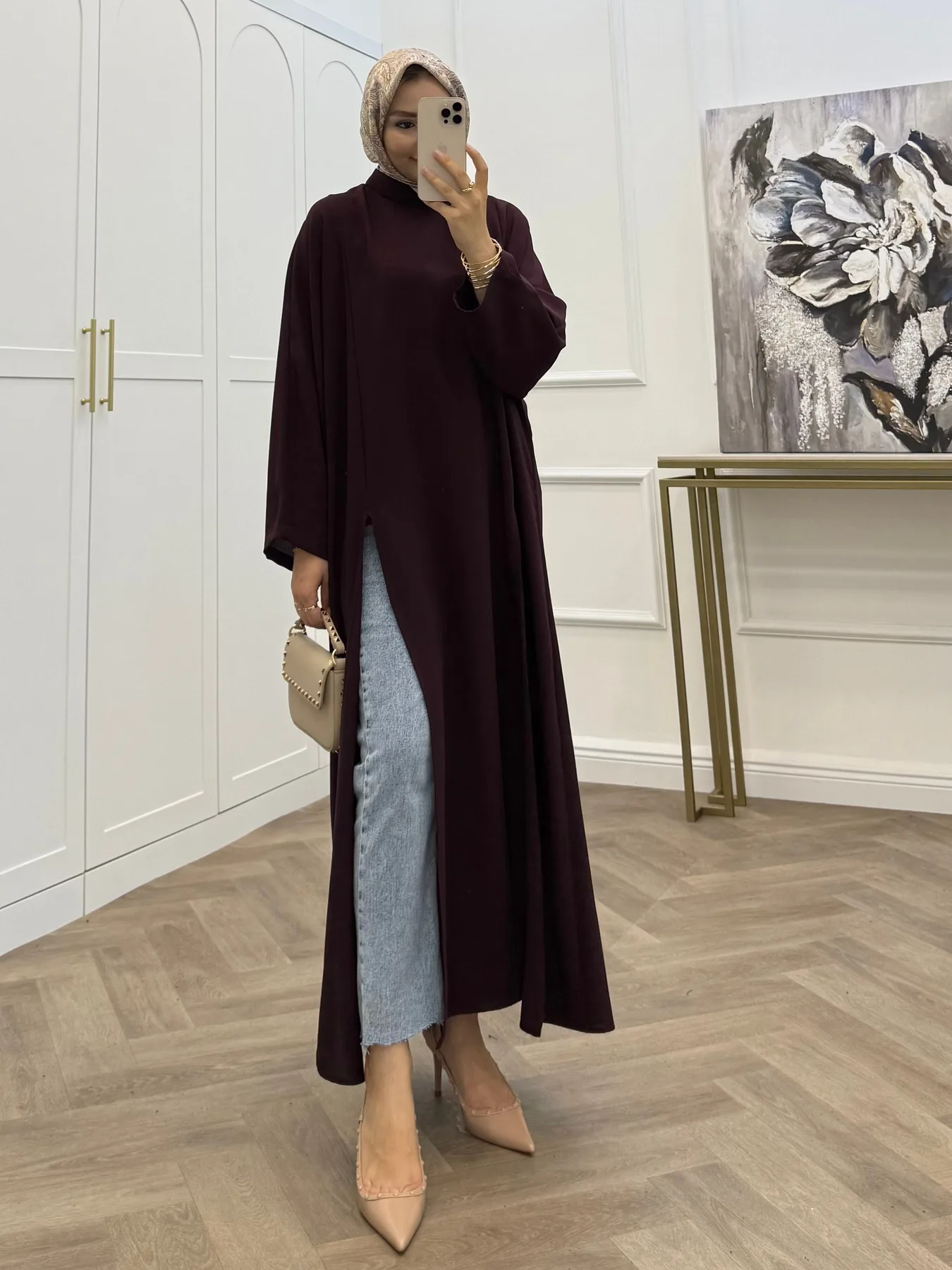 YIRTMAÇLI TUNİK BORDO