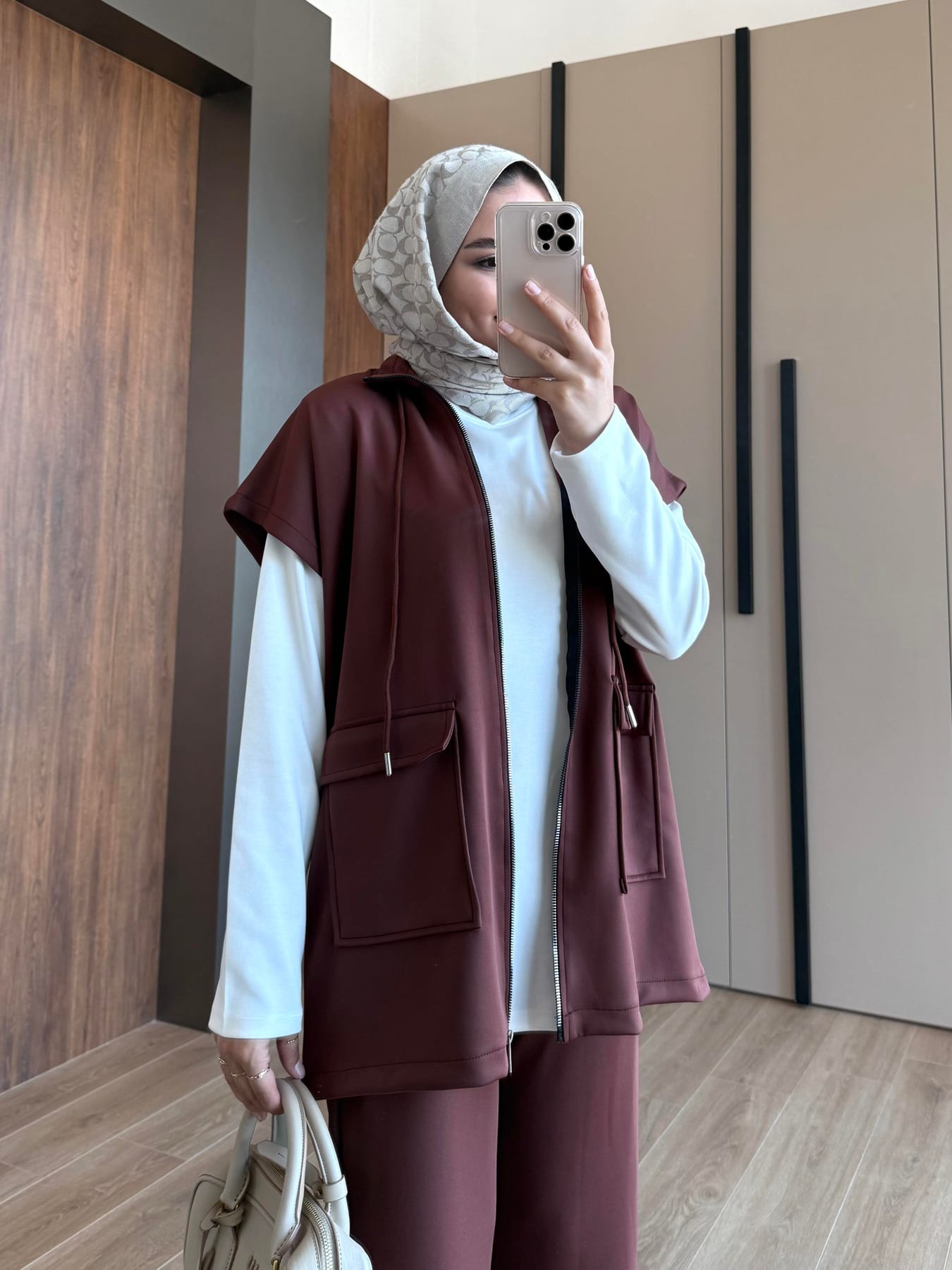 YELEKLİ SCUBA TAKIM KAHVE