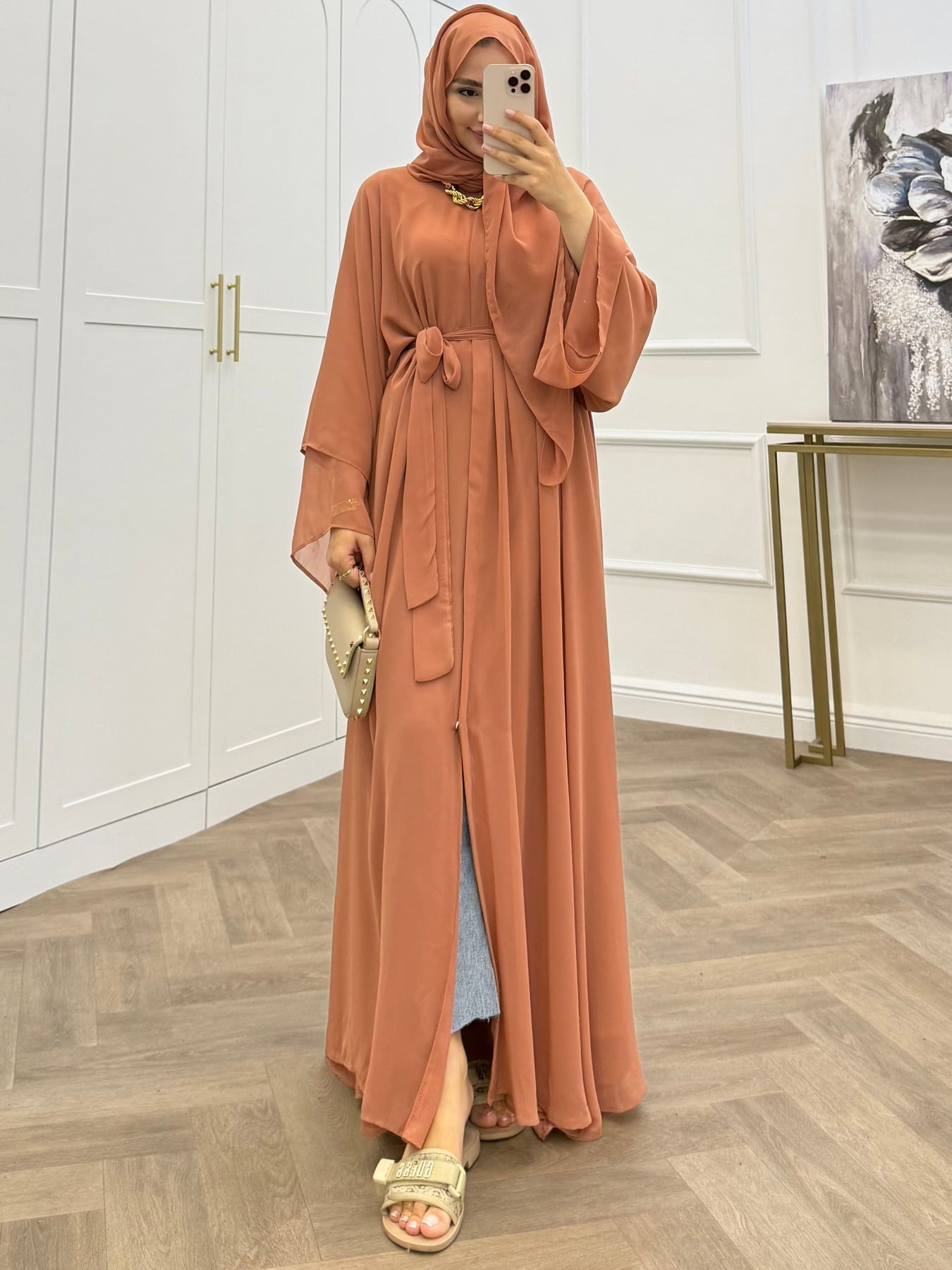 ŞAL DAHİL ŞİFON ABAYA SOMON